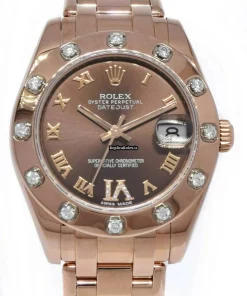 Cool Replica Rolex Lady-datejust Pearlmaster 81315 Automatic Movement 34mm Rose Gold Case Womens Watch