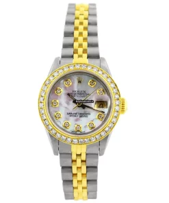 Ideal Imitation Rolex Lady-datejust 69173 Caliber 2135 Automatic Movement 26mm Gold/steel Case Womens Watch
