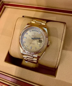 Awesome Fake Rolex Day-date II 218238 Caliber 3156 Automatic Movement 41mm Yellow Gold Case Mens/unisex Watch