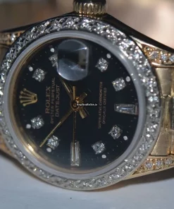 Suitable Copies Rolex Datejust Self Winding Automatic 26mm Yellow Gold Case Womens Watch