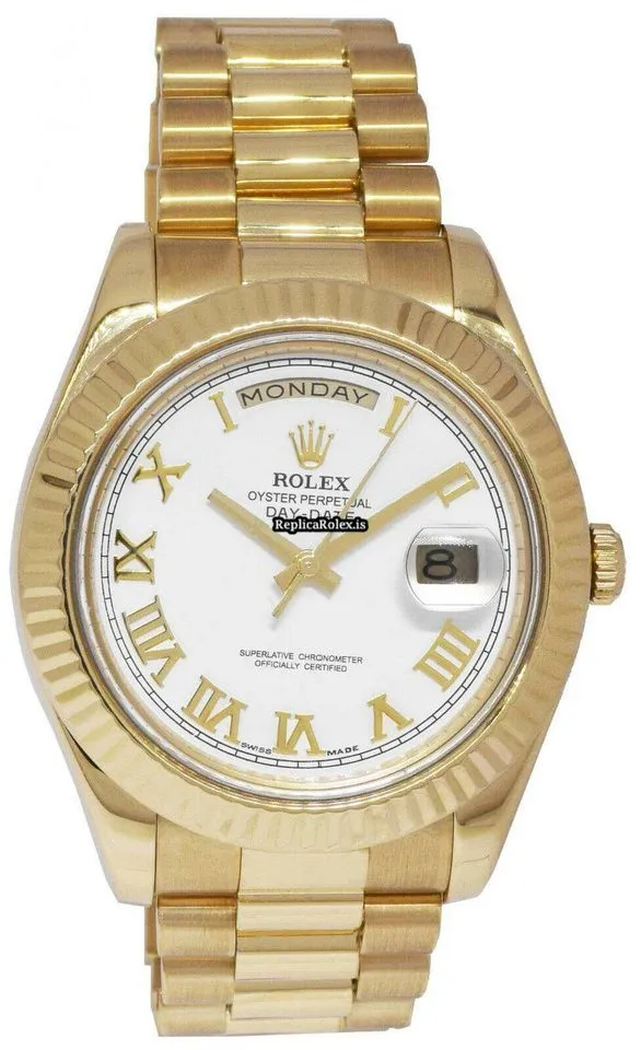Trustworthy Fake Rolex Day-date II 218238 Automatic Movement 41mm Yellow Gold Case Mens/unisex Watch - Image 11