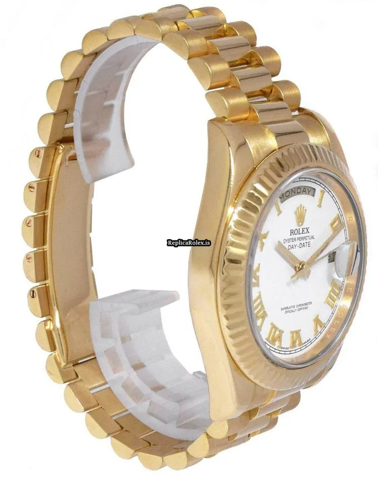 Trustworthy Fake Rolex Day-date II 218238 Automatic Movement 41mm Yellow Gold Case Mens/unisex Watch - Image 5