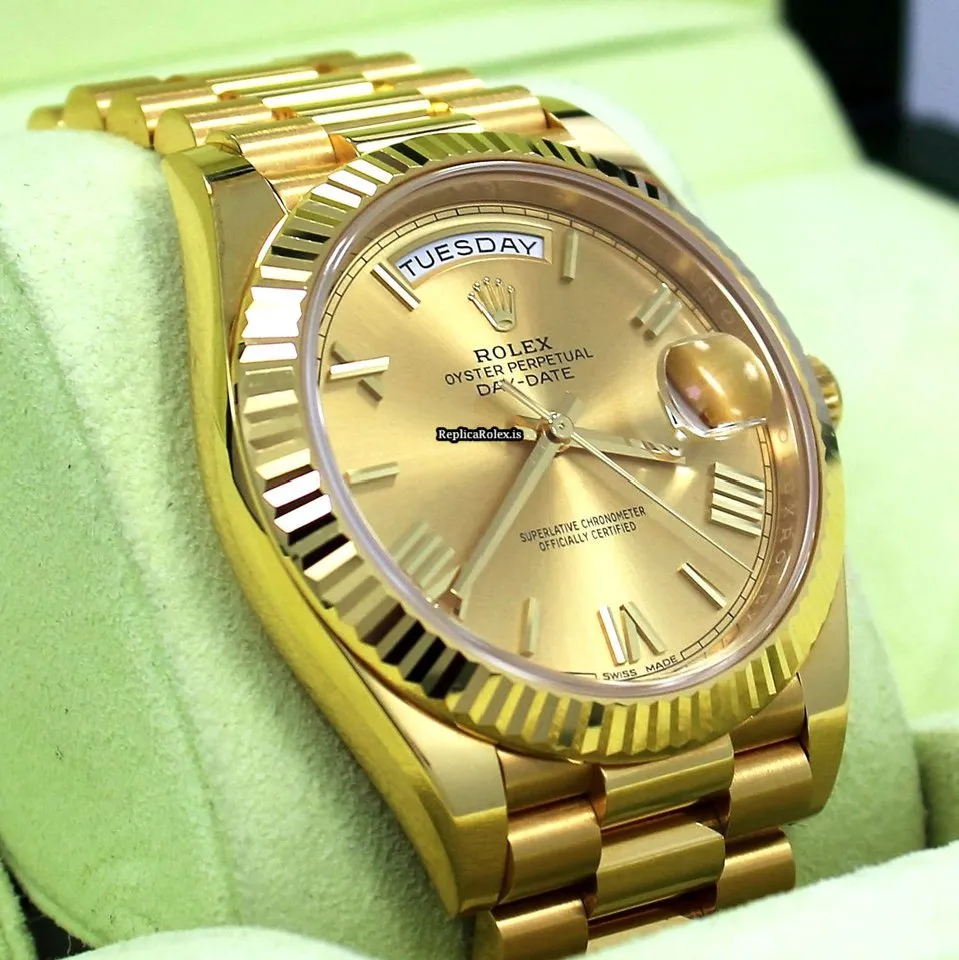 Perfect Fake Rolex Day-date 40 228238 Automatic Movement 40mm Yellow Gold Case Mens/unisex Watch