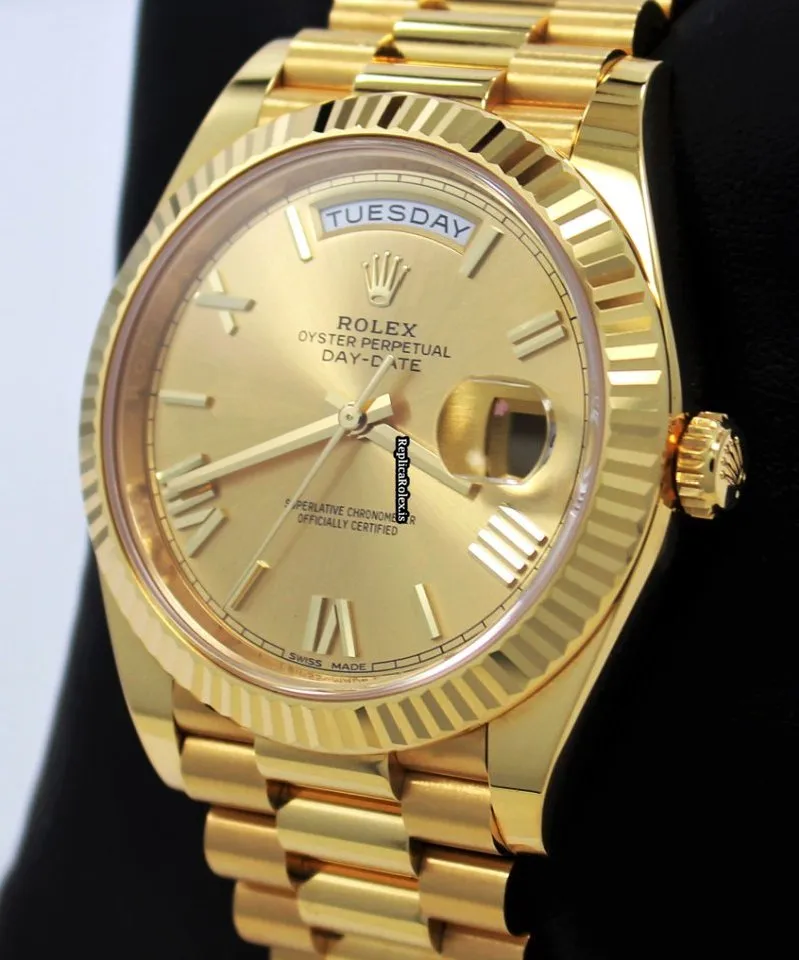 Perfect Fake Rolex Day-date 40 228238 Automatic Movement 40mm Yellow Gold Case Mens/unisex Watch - Image 10