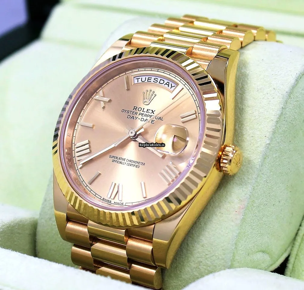 Perfect Fake Rolex Day-date 40 228238 Automatic Movement 40mm Yellow Gold Case Mens/unisex Watch - Image 6
