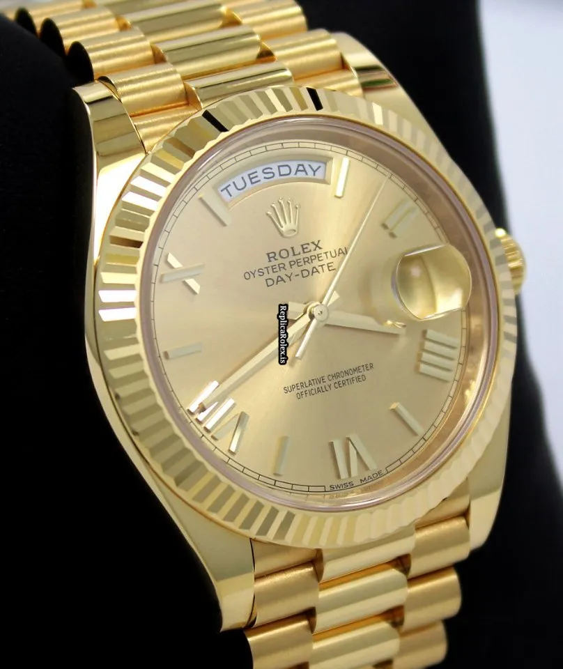 Perfect Fake Rolex Day-date 40 228238 Automatic Movement 40mm Yellow Gold Case Mens/unisex Watch - Image 8