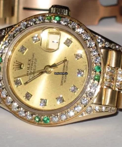 Aaa Replicas Rolex Datejust Self Winding Automatic 26mm Yellow Gold Case Womens Watch