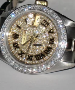 Well Made Copies Rolex Datejust Self Winding Automatic 26mm Gold/steel Case Womens Watch