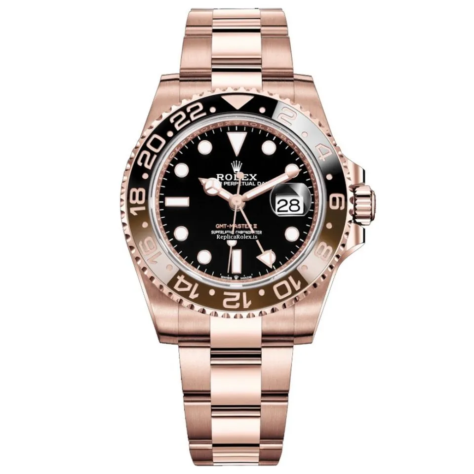Amazing Fake Rolex Gmt-master II 126715chnr Caliber 3285 Automatic Movement 40mm Rose Gold Case Mens/unisex Watch