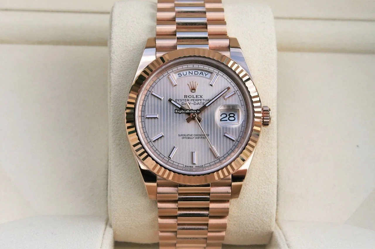 Wonderful Fake Rolex Day-date 40 228235 Caliber 3255 Automatic Movement 40mm Rose Gold Case Mens/unisex Watch