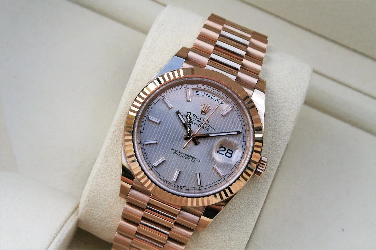Wonderful Fake Rolex Day-date 40 228235 Caliber 3255 Automatic Movement 40mm Rose Gold Case Mens/unisex Watch - Image 6