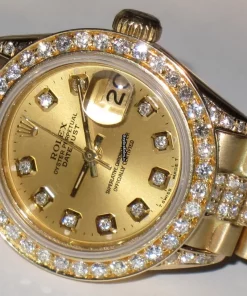 Excellent Fake Rolex Datejust Automatic Automatic Movement 26mm Yellow Gold Case Womens Watch