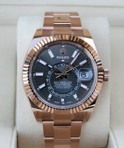 Special Fake Rolex Sky-dweller 326935 Caliber 9001 Automatic Movement 42mm Rose Gold Case Mens/unisex Watch