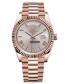 Cool Fake Rolex Day-date 40 228235 Caliber 3255 Automatic Movement 40mm Rose Gold Case Mens/unisex Watch