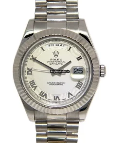 High-end Replica Rolex Day-date II 218239 Automatic Movement 41mm White Gold Case Watch