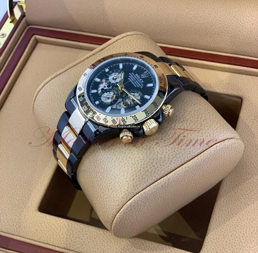 Reliable Fake Rolex Daytona 116523 Caliber 4130 Automatic Movement 40mm Gold/steel Case Mens/unisex Watch - Image 3