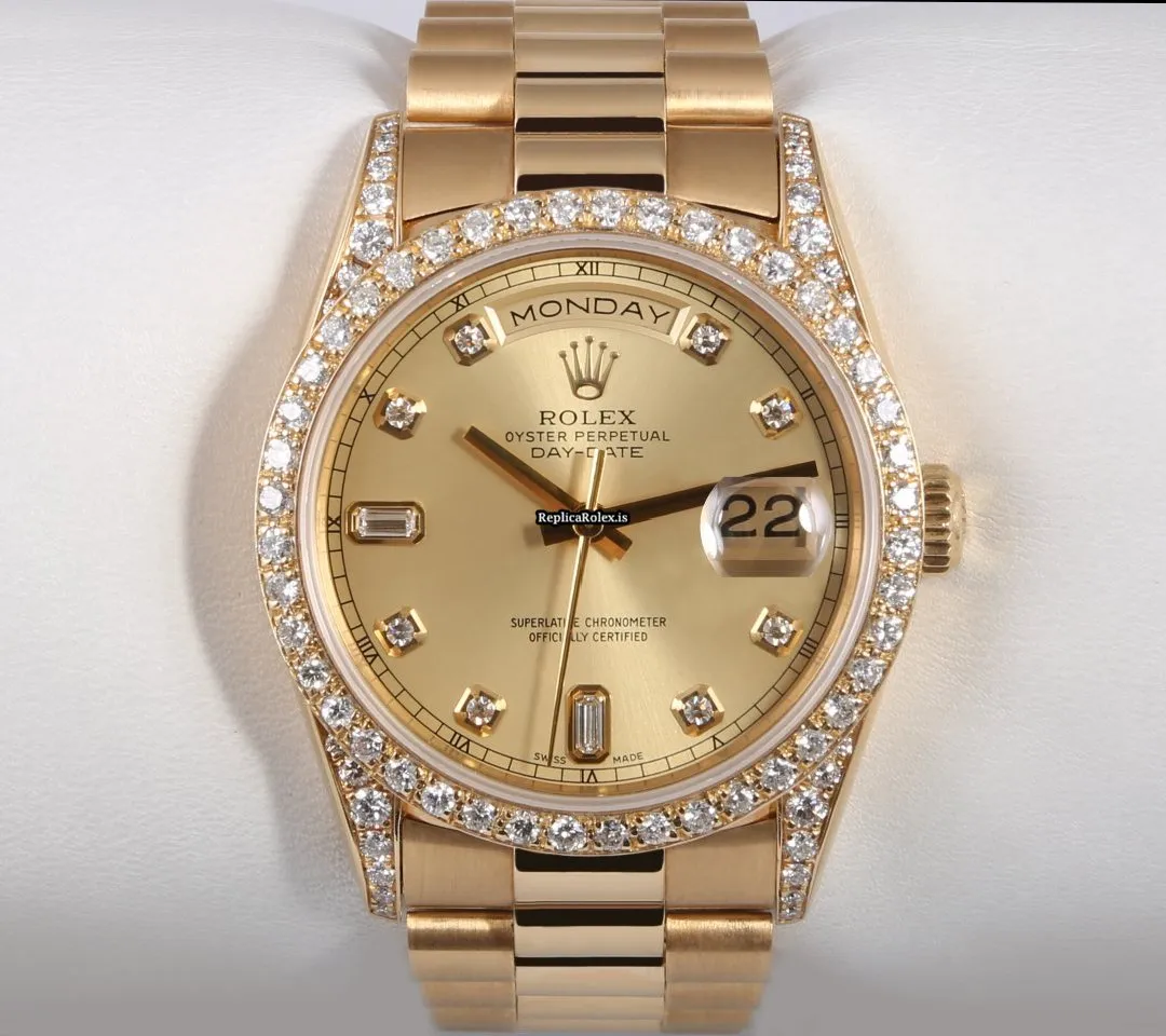 Terrific Copy Rolex Day-date 36 18238 Automatic Movement 36mm Yellow Gold Case Mens/unisex Watch - Image 2