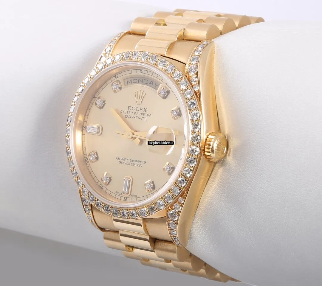 Terrific Copy Rolex Day-date 36 18238 Automatic Movement 36mm Yellow Gold Case Mens/unisex Watch - Image 3