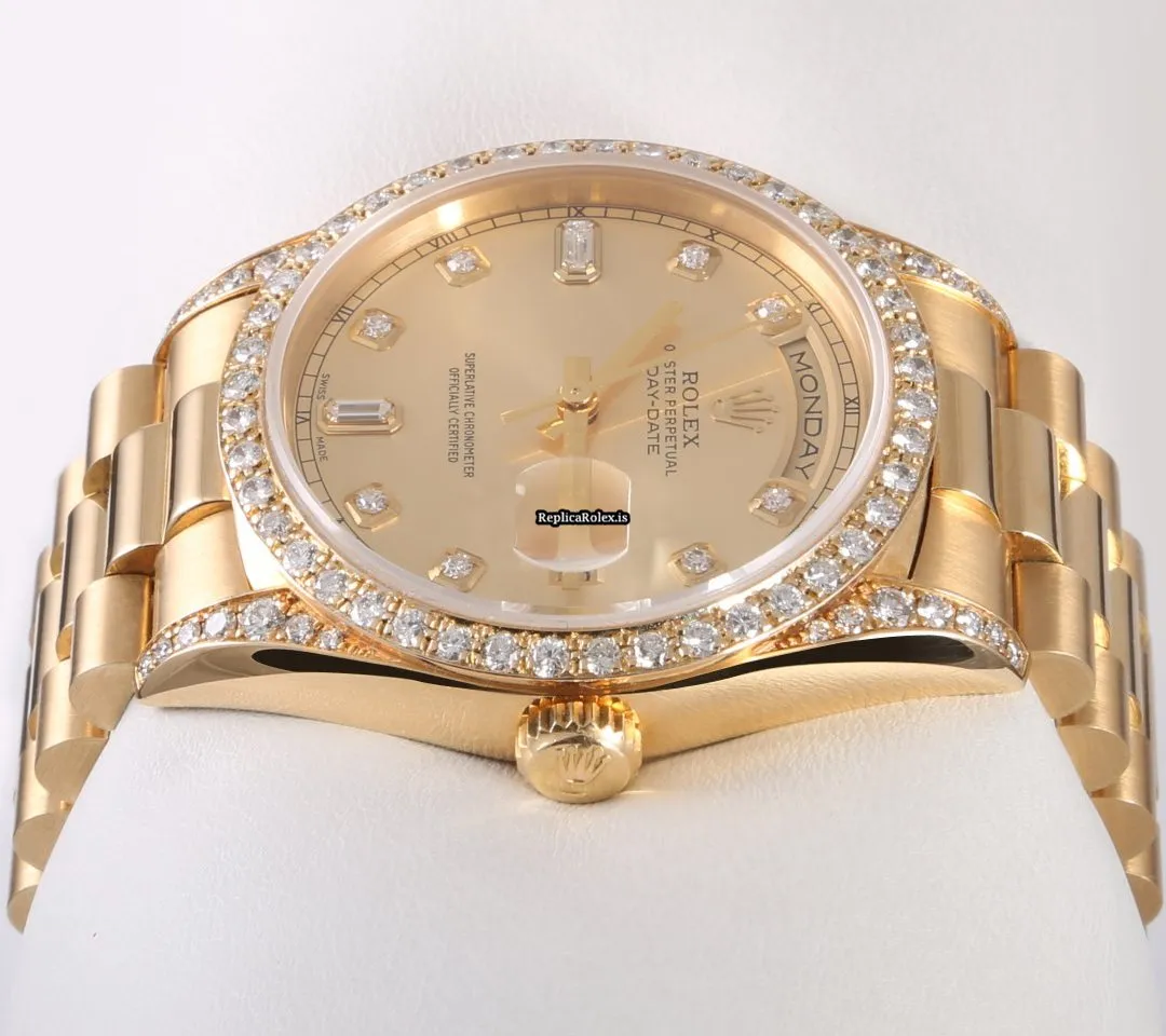 Terrific Copy Rolex Day-date 36 18238 Automatic Movement 36mm Yellow Gold Case Mens/unisex Watch - Image 4