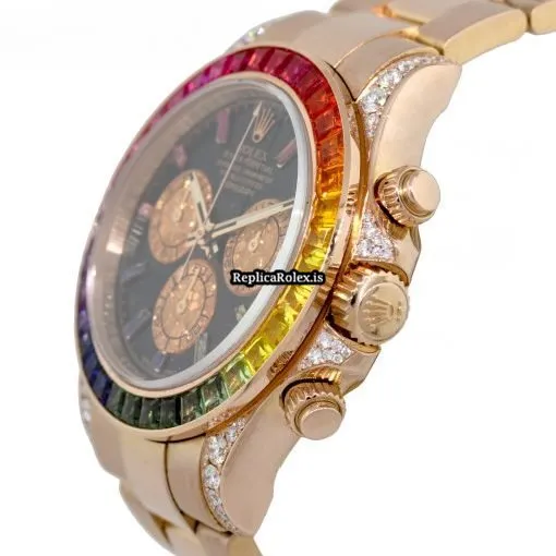 Ideal Replica Rolex Daytona 116505 Automatic Movement 40mm Rose Gold Case Watch - Image 3