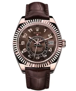 Aaa Fake Rolex Sky-dweller 326135 Caliber 9001 Automatic Movement 42mm Rose Gold Case Mens/unisex Watch