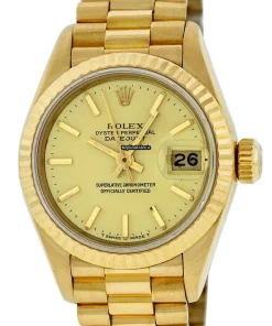 Luxury Replica Rolex Lady-datejust 69178 Caliber 2135 Automatic Movement 26mm Yellow Gold Case Womens Watch