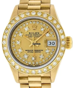 Wonderful Knockoff Rolex Lady-datejust 69178 Caliber 2135 Automatic Movement 26mm Yellow Gold Case Womens Watch
