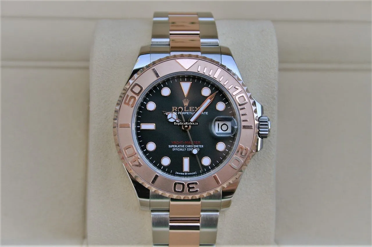 Wholesale Replica Rolex Yacht-master 37 268621 Caliber 2236 Automatic Movement 37mm Gold/steel Case Mens/unisex Watch