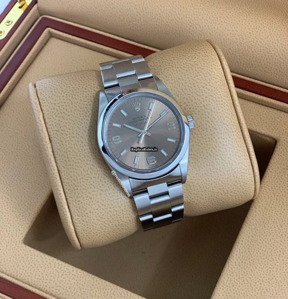 Fantastic Fake Rolex Air King Precision 14000 Caliber 3000 Automatic Movement 34mm Steel Case Mens/unisex Watch - Image 3