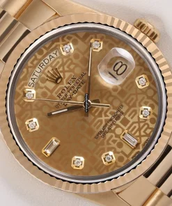 Aaa Fakes Rolex Day-date 36 18038 Automatic Movement 36mm Yellow Gold Case Mens/unisex Watch