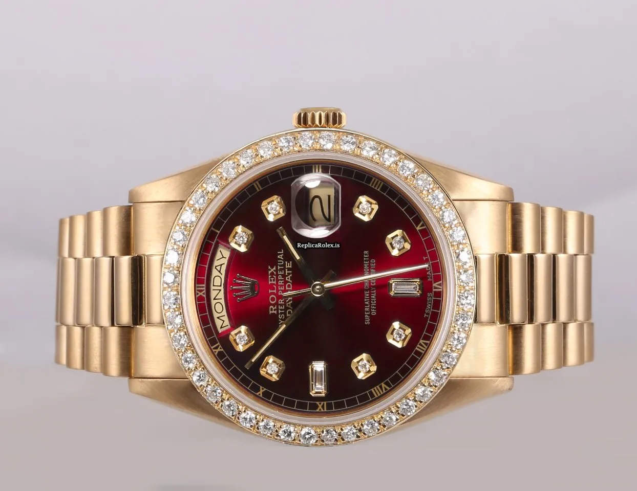 Attractive Replica Rolex Day-date 36 18238 Automatic Movement 36mm Yellow Gold Case Mens/unisex Watch - Image 4