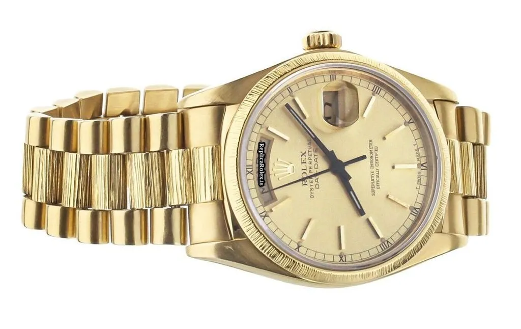 Unique Fake Rolex Day-date 36 18078 Automatic Movement 36mm Yellow Gold Case Mens/unisex Watch - Image 2