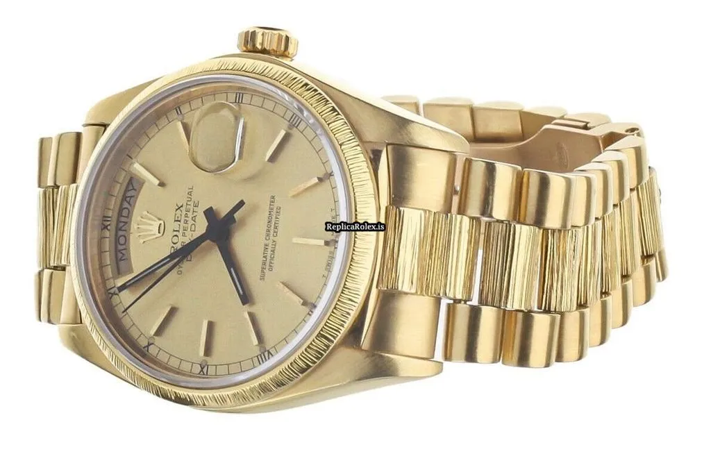 Unique Fake Rolex Day-date 36 18078 Automatic Movement 36mm Yellow Gold Case Mens/unisex Watch - Image 4