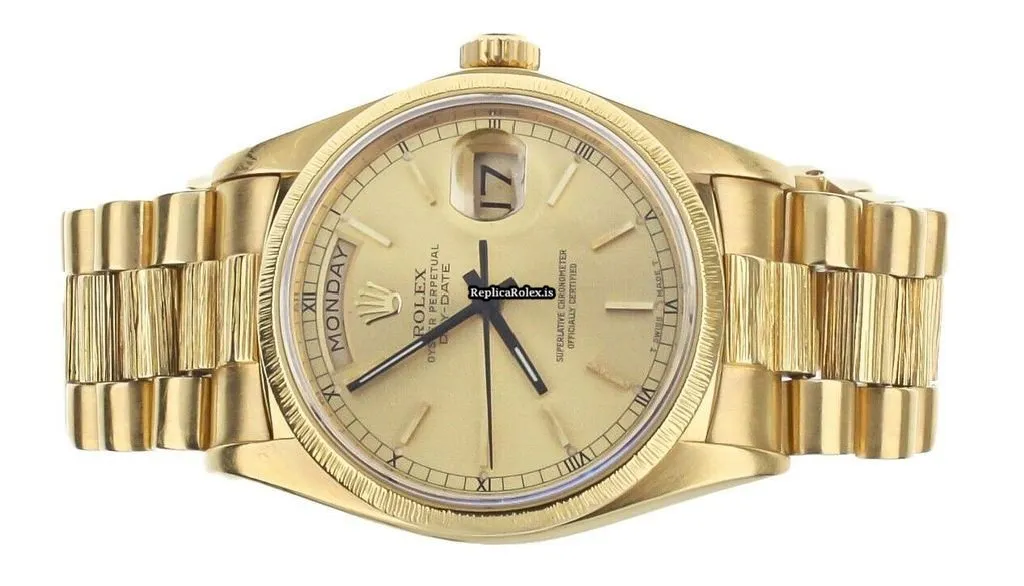 Unique Fake Rolex Day-date 36 18078 Automatic Movement 36mm Yellow Gold Case Mens/unisex Watch - Image 5