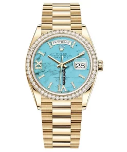 Superb Copy Rolex Day-date 36 128348rbr Caliber 3255 Automatic Movement 36x43mm Yellow Gold Case Mens/unisex Watch