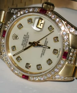 Top Replica Rolex Datejust Self Winding Automatic 31mm Yellow Gold Case Womens Watch