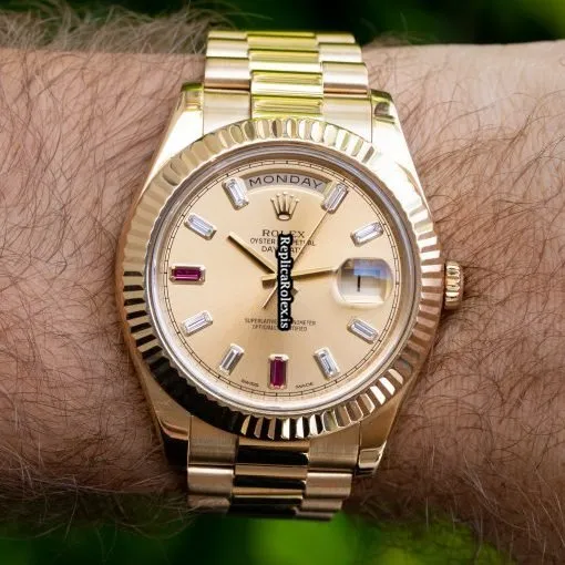 Recommend Imitation Rolex Day-date II 218238 Automatic Movement 41mm Yellow Gold Case Watch - Image 6