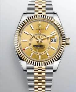 Appealing Fake Rolex Sky-dweller 326933 Caliber 9001 Automatic Movement 42mm Gold/steel Case Mens/unisex Watch