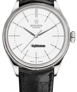 Stylish Fake Rolex Cellini Time 50509 Caliber 3132 Automatic Movement 39mm White Gold Case Mens/unisex Watch