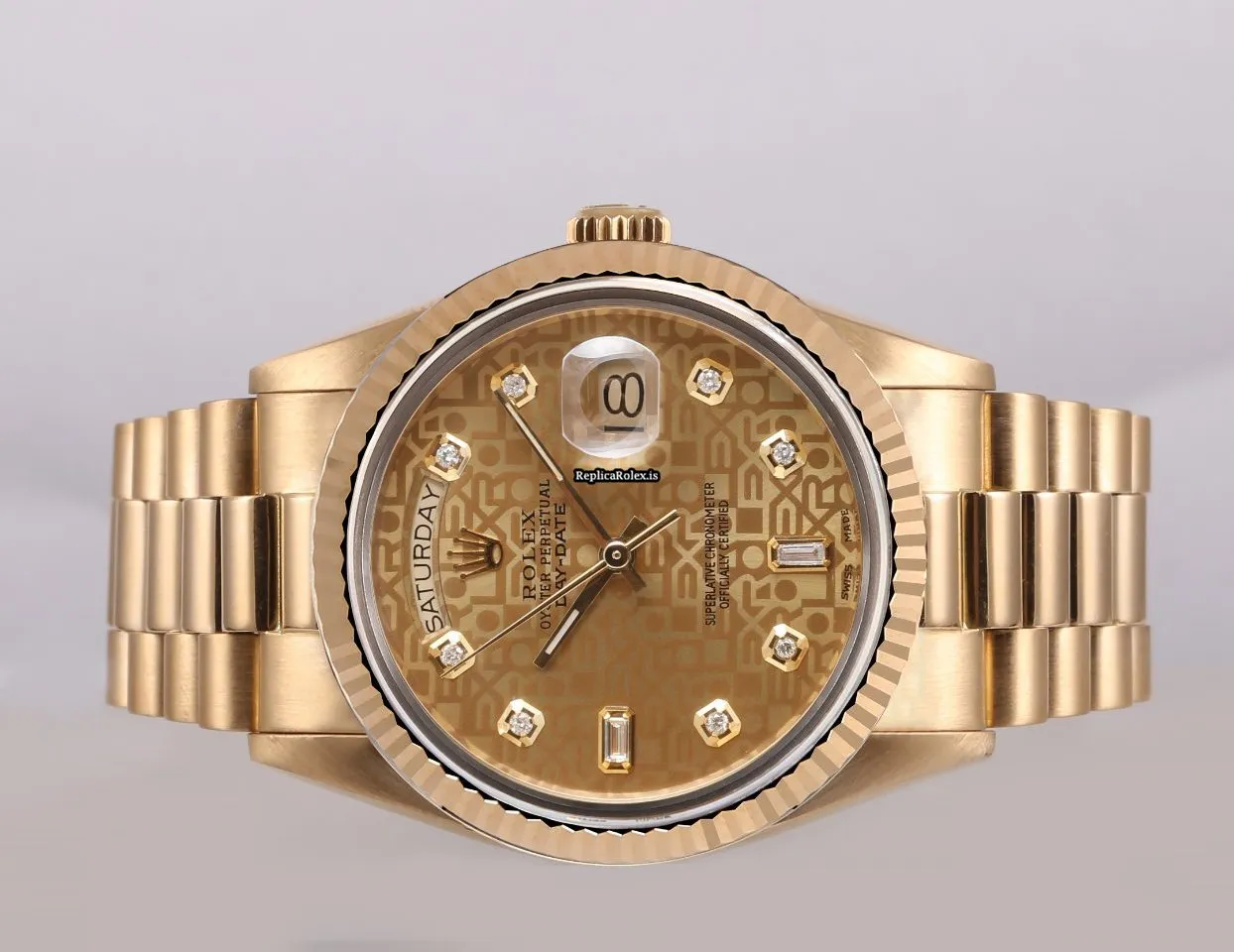Superb Replica Rolex Day-date 36 18238 Automatic Movement 36mm Yellow Gold Case Mens/unisex Watch - Image 2
