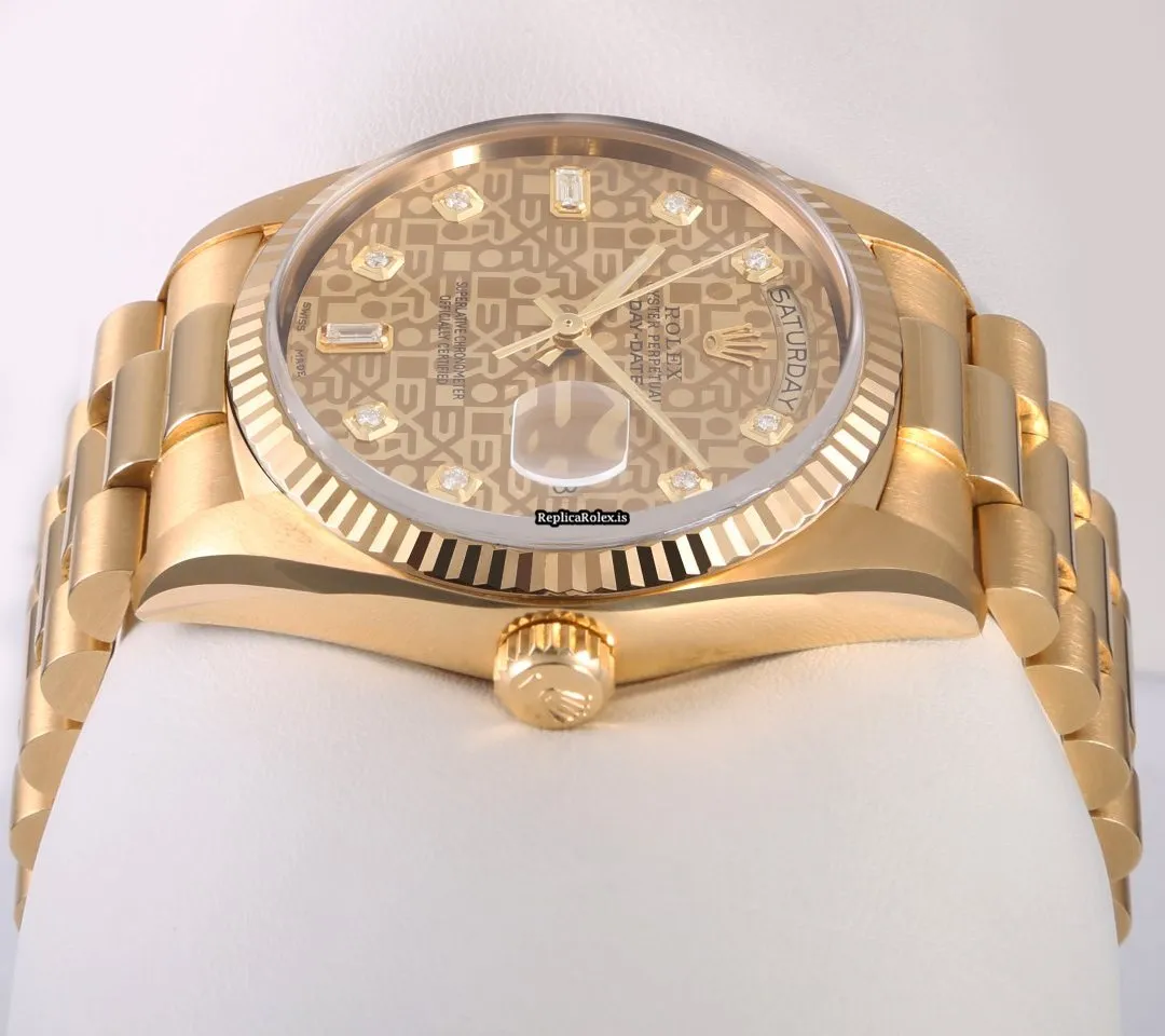 Superb Replica Rolex Day-date 36 18238 Automatic Movement 36mm Yellow Gold Case Mens/unisex Watch - Image 3
