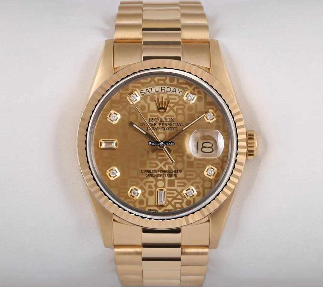 Superb Replica Rolex Day-date 36 18238 Automatic Movement 36mm Yellow Gold Case Mens/unisex Watch - Image 4