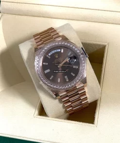 Swiss Knockoff Rolex Day-date 40 228345rbr Calibre 3255 Automatic Movement 40mm Rose Gold Case Mens/unisex Watch