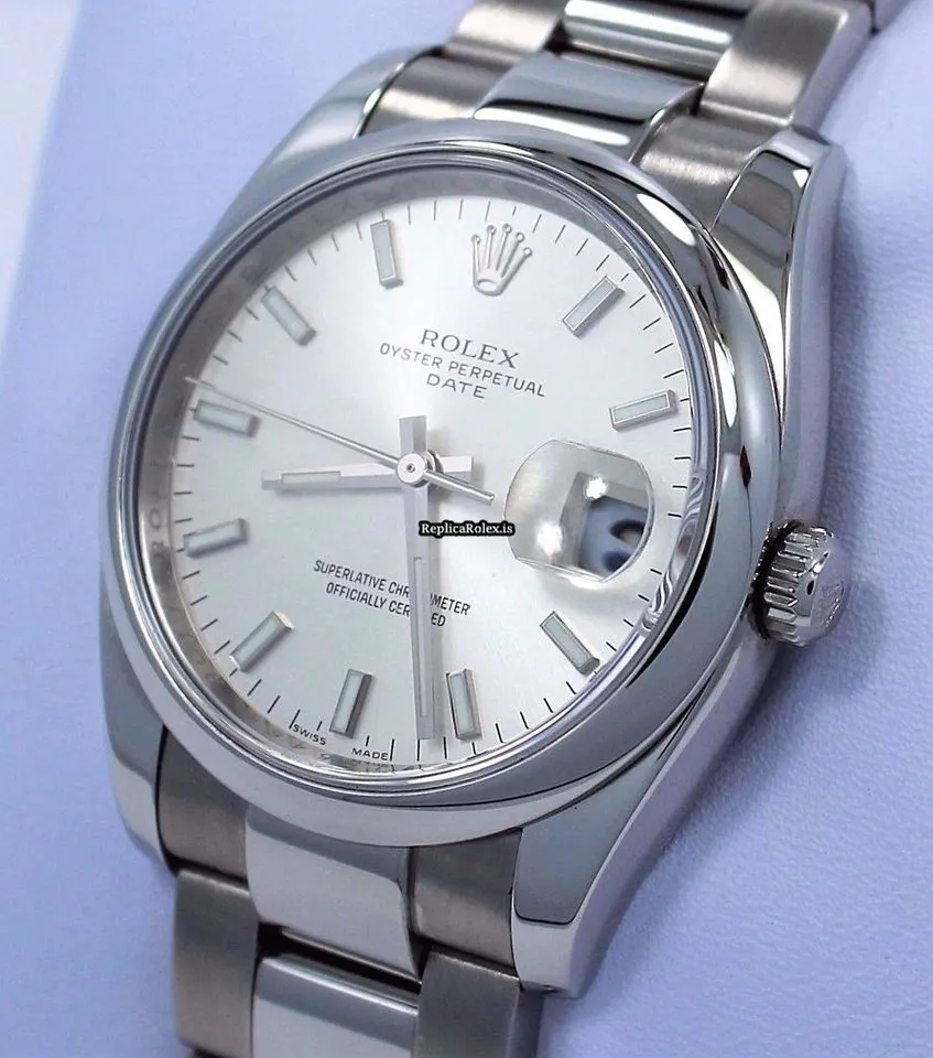 Wonderful Fakes Rolex Oyster Perpetual Date 115200 Automatic Movement 34mm Steel Case Mens/unisex Watch - Image 4
