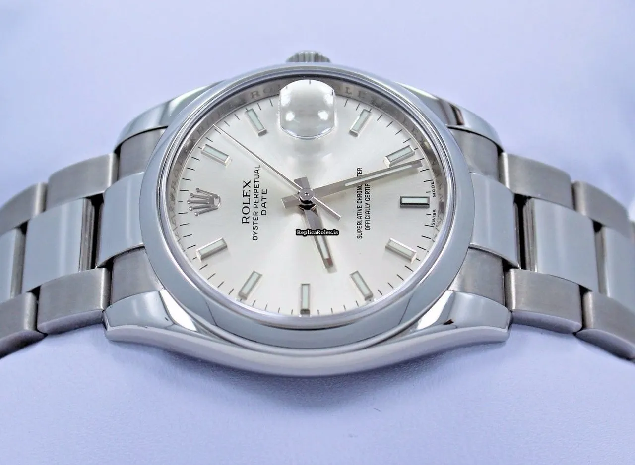Wonderful Fakes Rolex Oyster Perpetual Date 115200 Automatic Movement 34mm Steel Case Mens/unisex Watch - Image 5