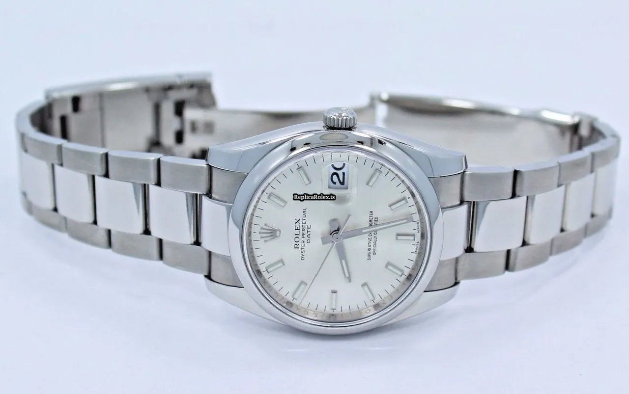 Wonderful Fakes Rolex Oyster Perpetual Date 115200 Automatic Movement 34mm Steel Case Mens/unisex Watch - Image 6