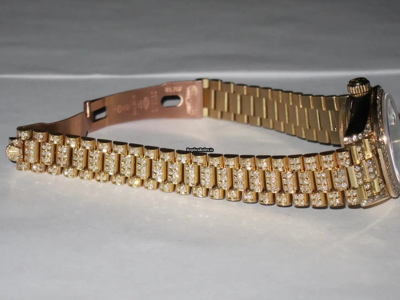 Aaa Replica Rolex Datejust Self Winding Automatic 26mm Yellow Gold Case Womens Watch - Image 6