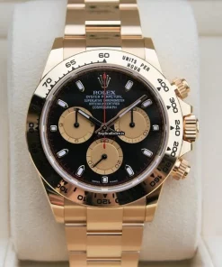 Beautiful Replica Rolex Daytona 116528 Caliber 4130 Automatic Movement 40mm Yellow Gold Case Watch