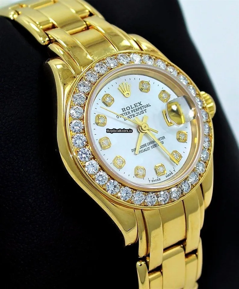 Incredible Replica Rolex Lady-datejust Pearlmaster 69298 Automatic Movement 29mm Yellow Gold Case Womens Watch