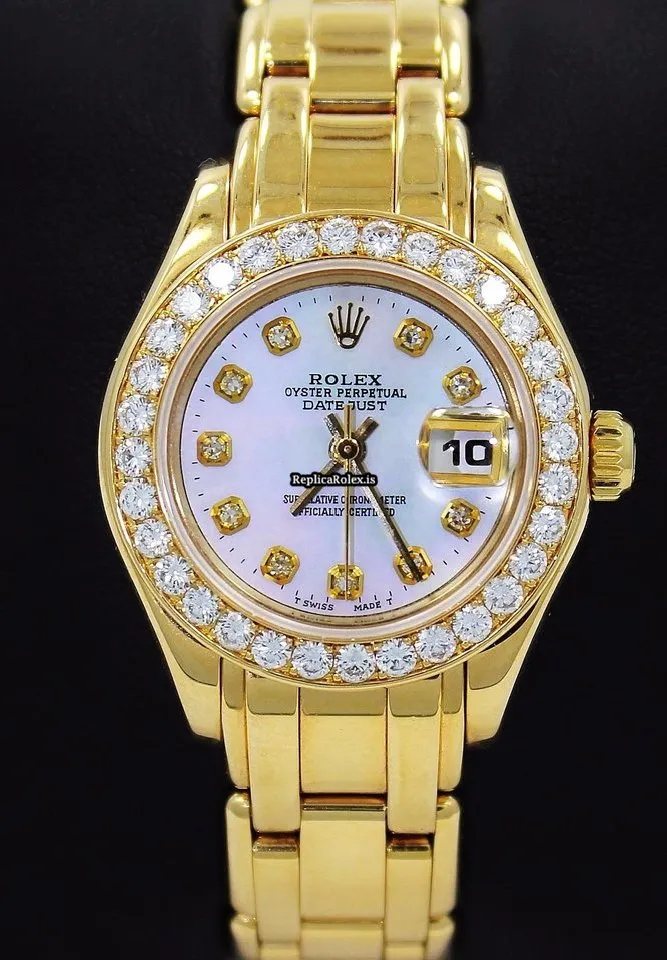 Incredible Replica Rolex Lady-datejust Pearlmaster 69298 Automatic Movement 29mm Yellow Gold Case Womens Watch - Image 2